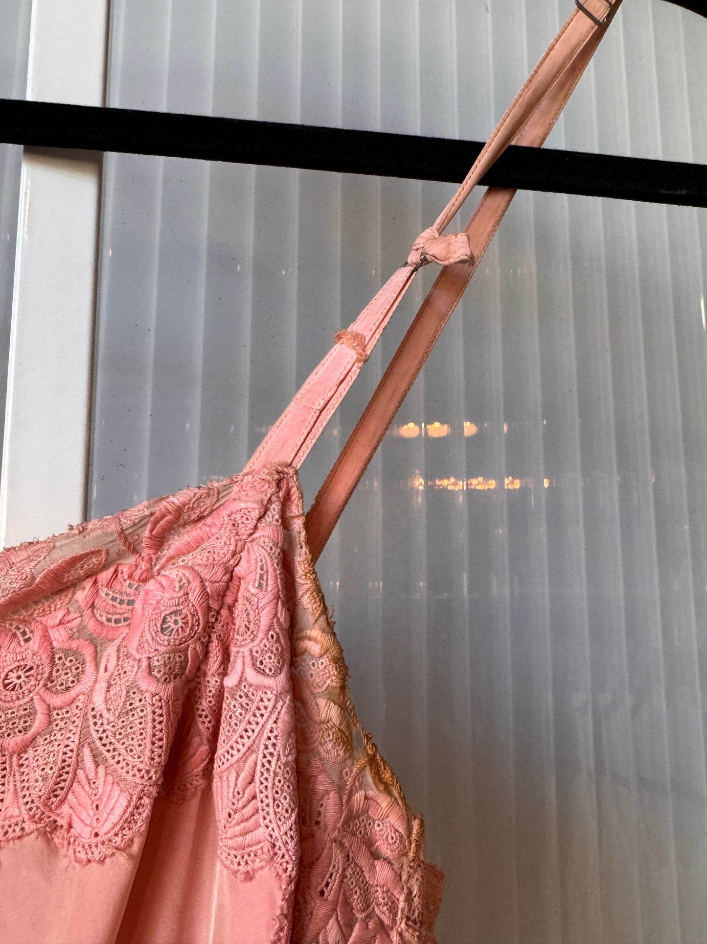 1950s Embroidered Pink Slip