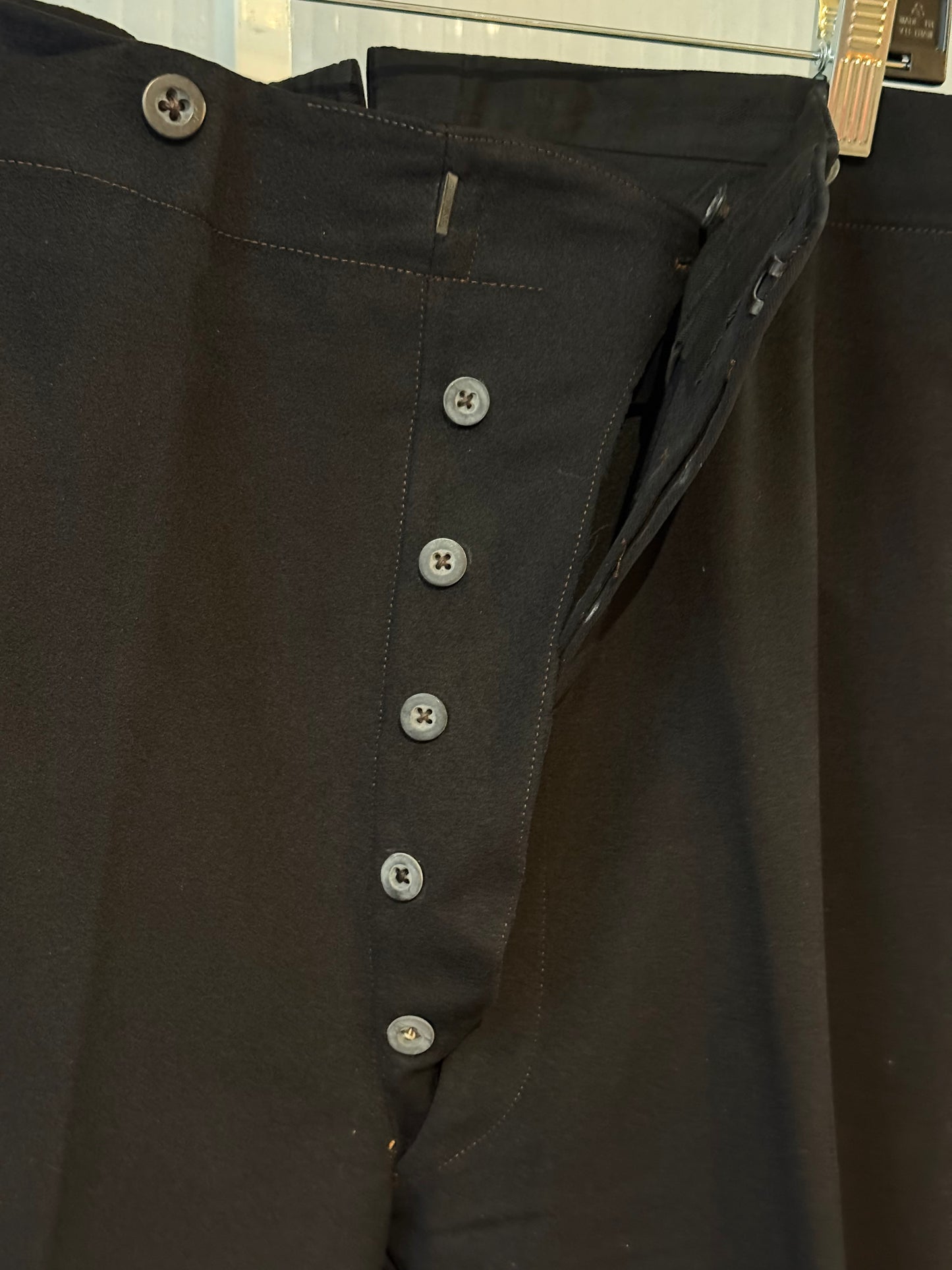 Edwardian Era Black Tailcoat Vest & Pants Set