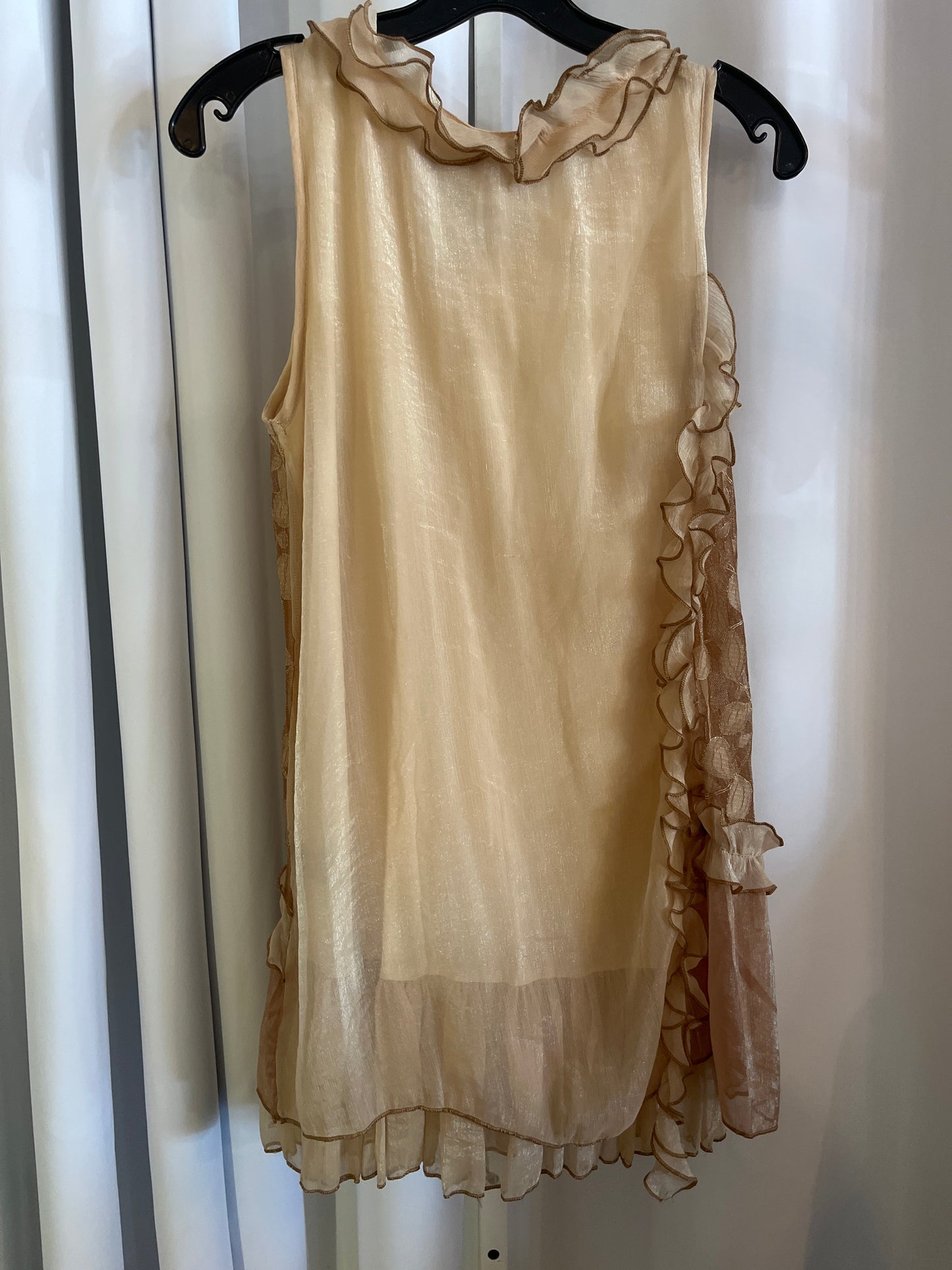 Pretty Angel Tan Ruffle Tank
