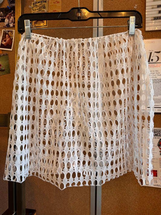 White Swim Coverup/Overlay Skirt