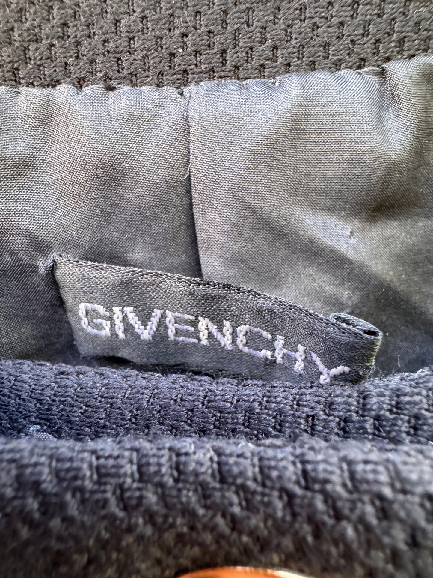 1970s Givenchy Black Peplum Jacket with Gold Buttons