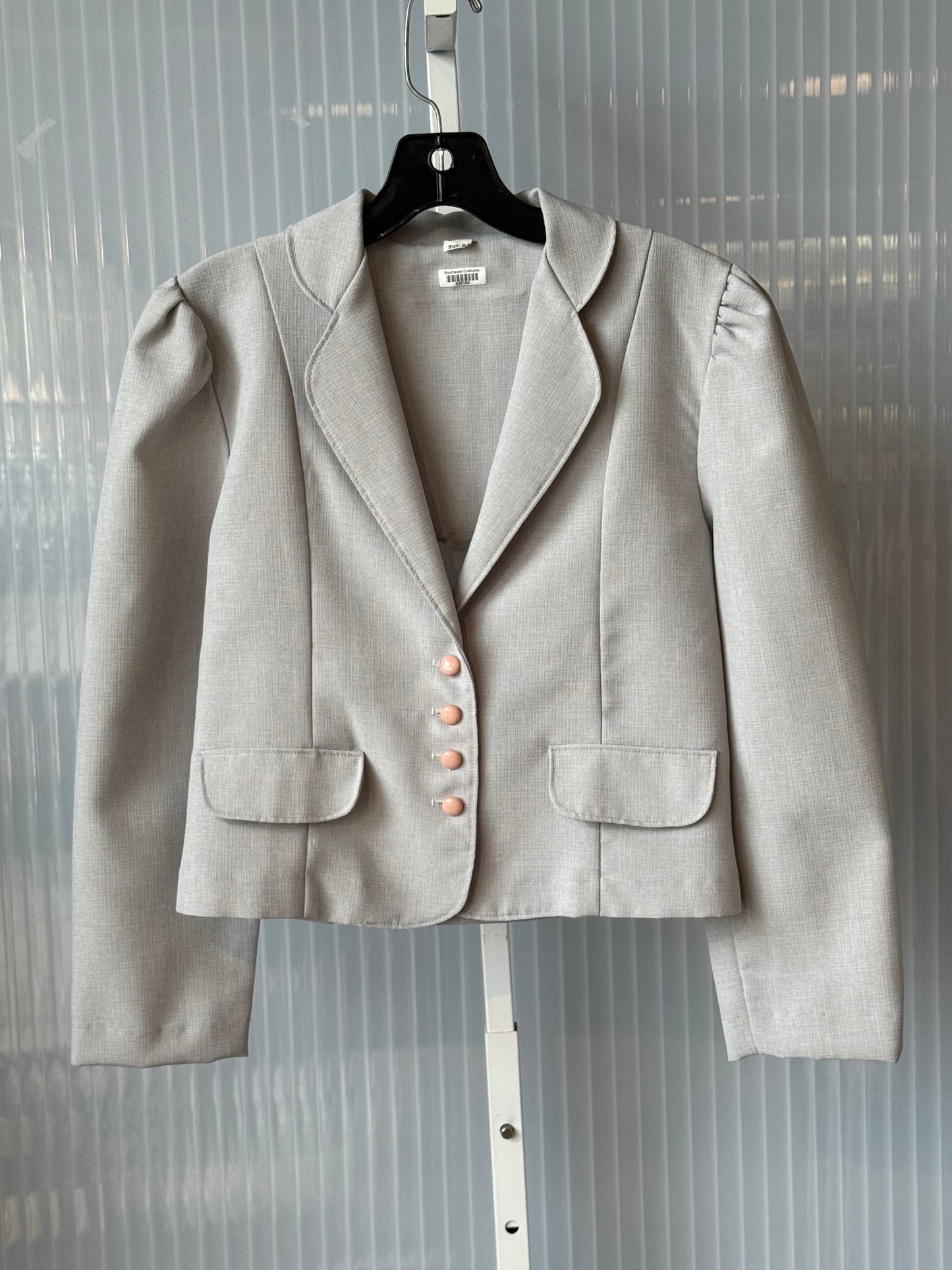 1970s? Soft Grey Suit Jacket & Skirt Set