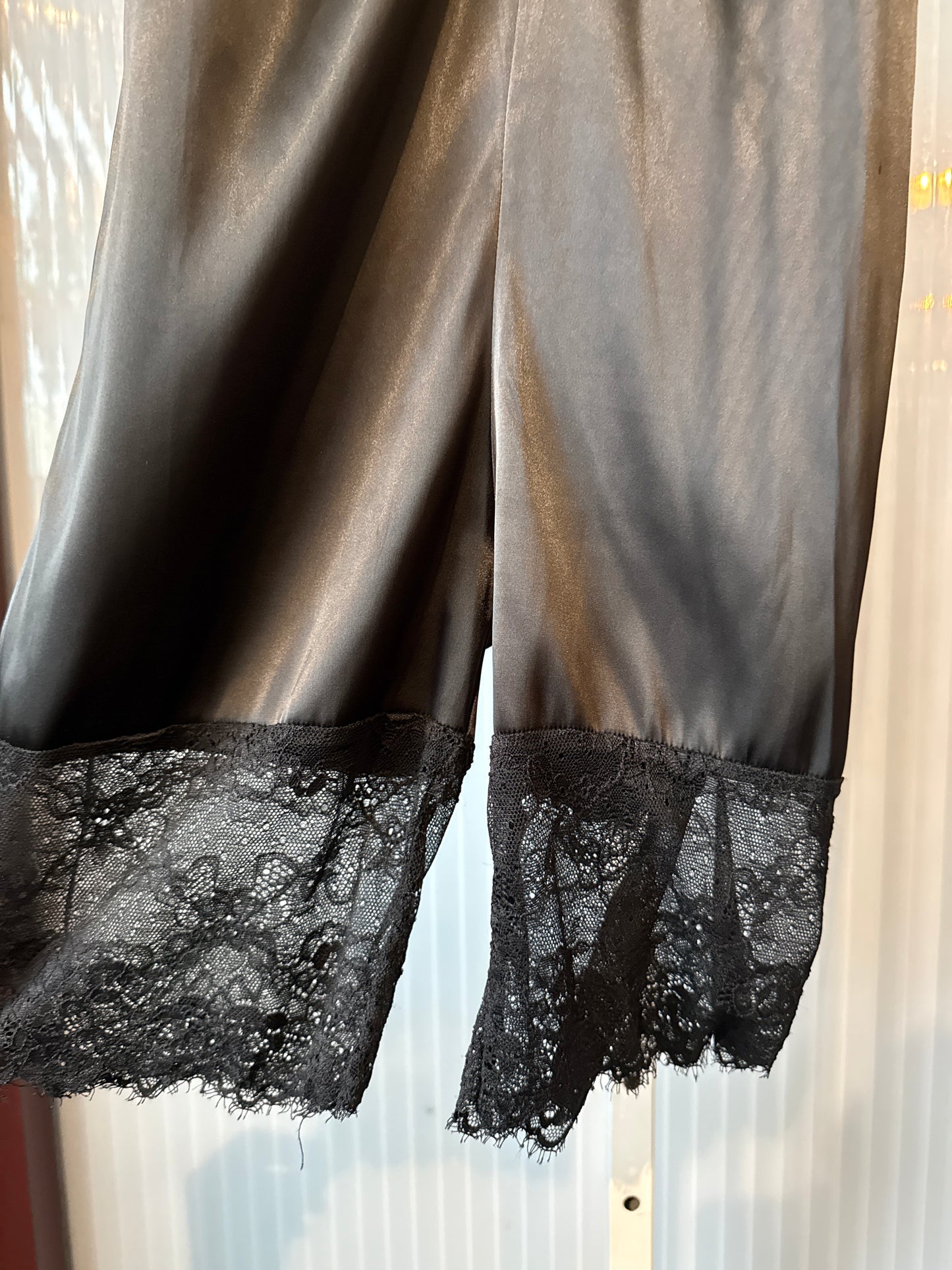2000s Black Undergarment with Lace Trims