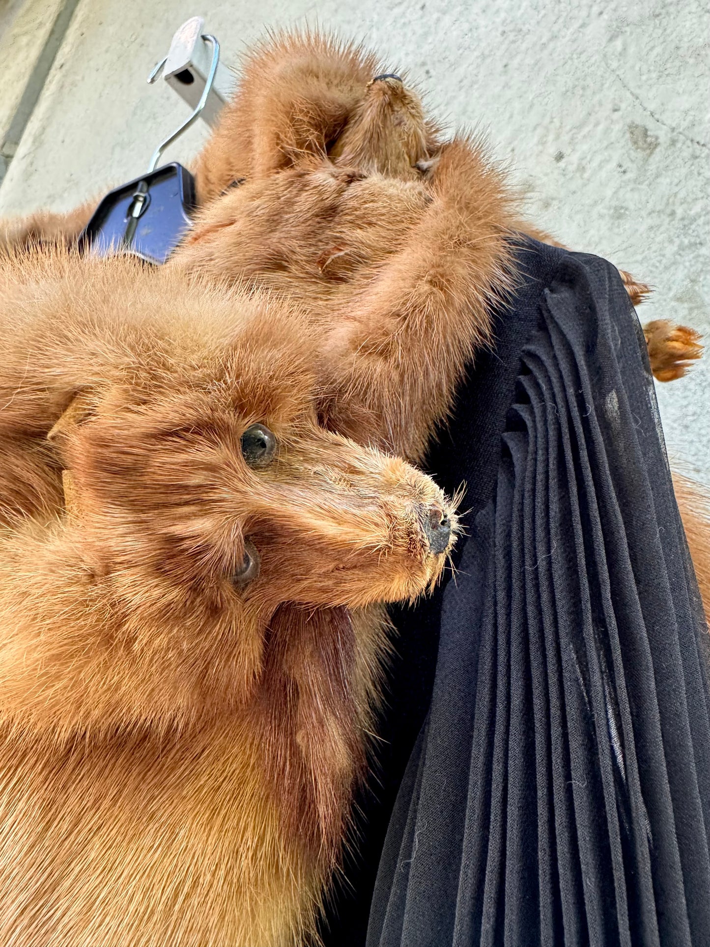 Tan Four Pelt Mink Collar