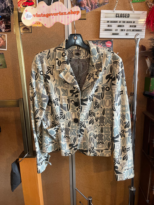 Y2K TS Design Gray Floral Jacket