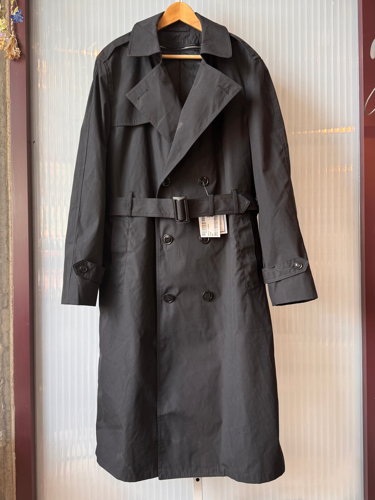 2014 Deadstock Defense Logistics Agency Black Trench Coat