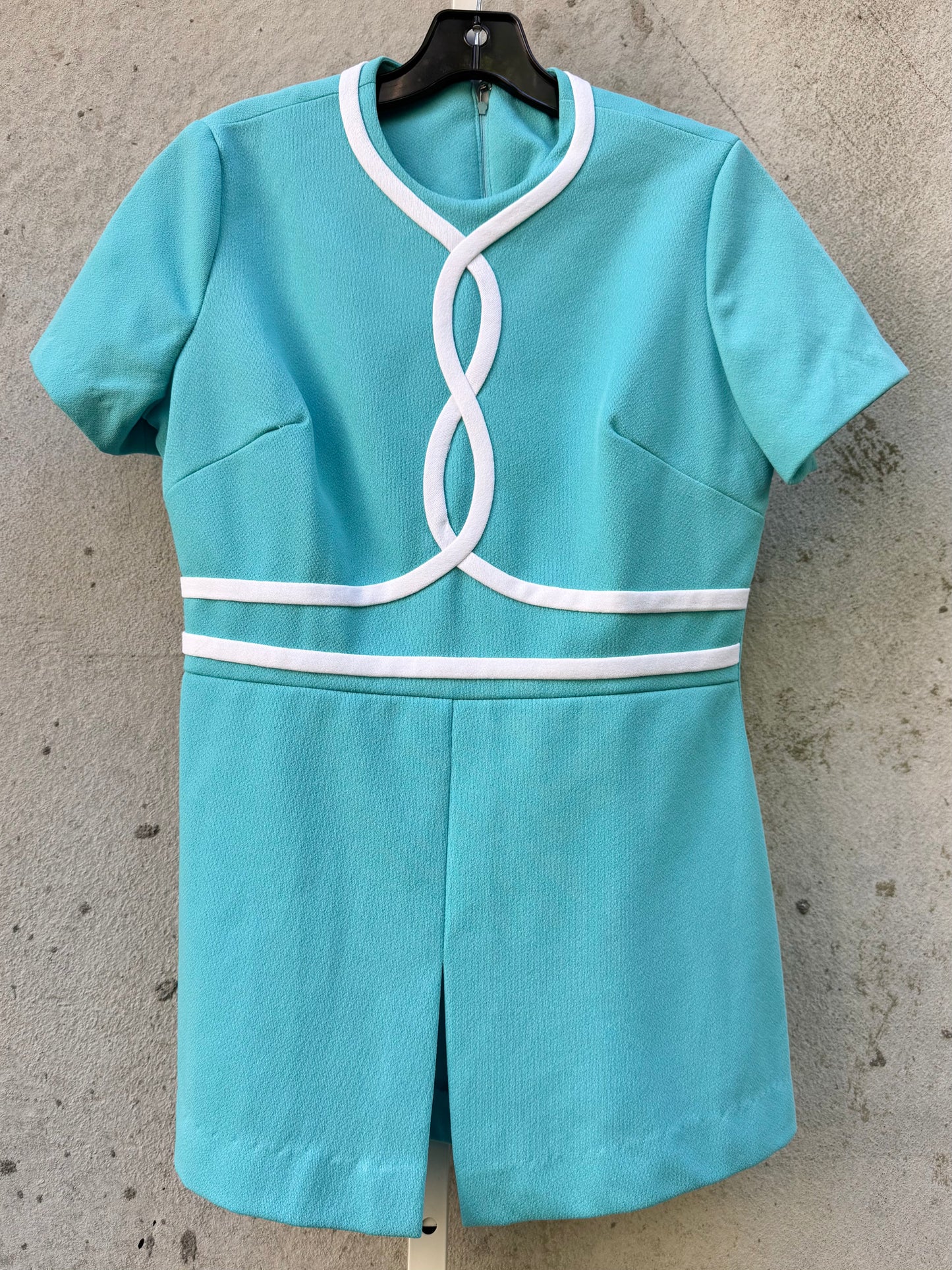 1960s Blue Mod Mini Dress / Top