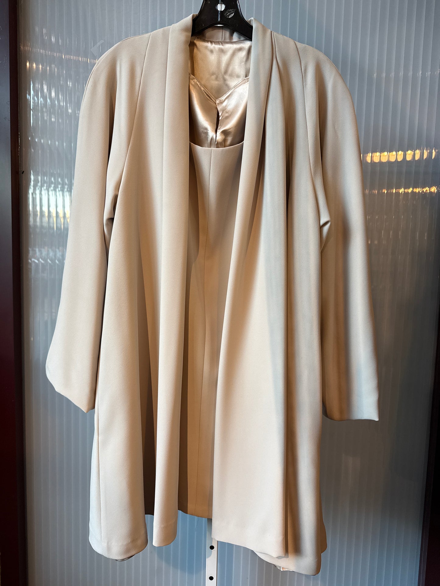 1960s Cream A-Line Dress and Coat Set
