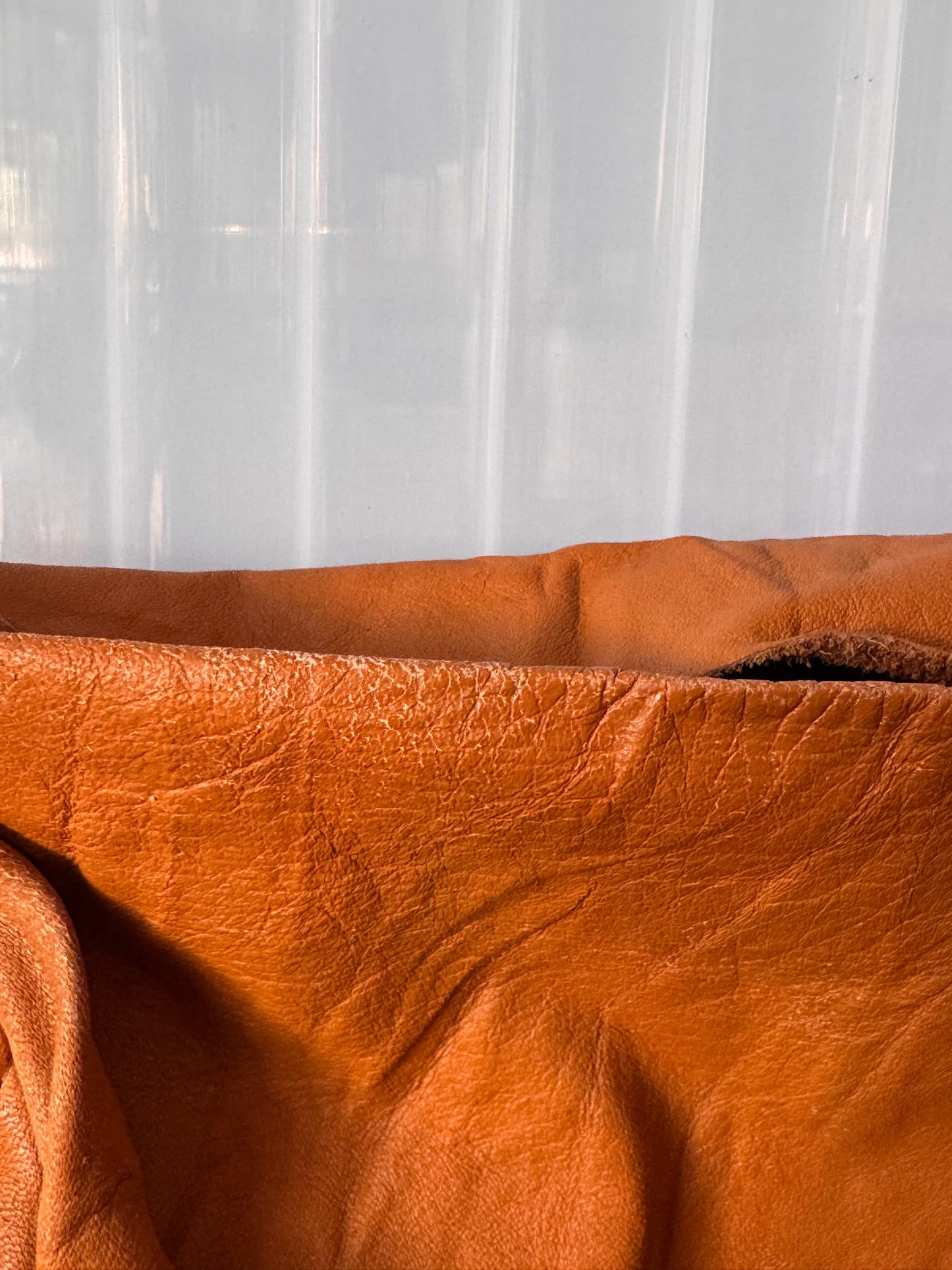 1980s Terracotta Brown Leather Pants