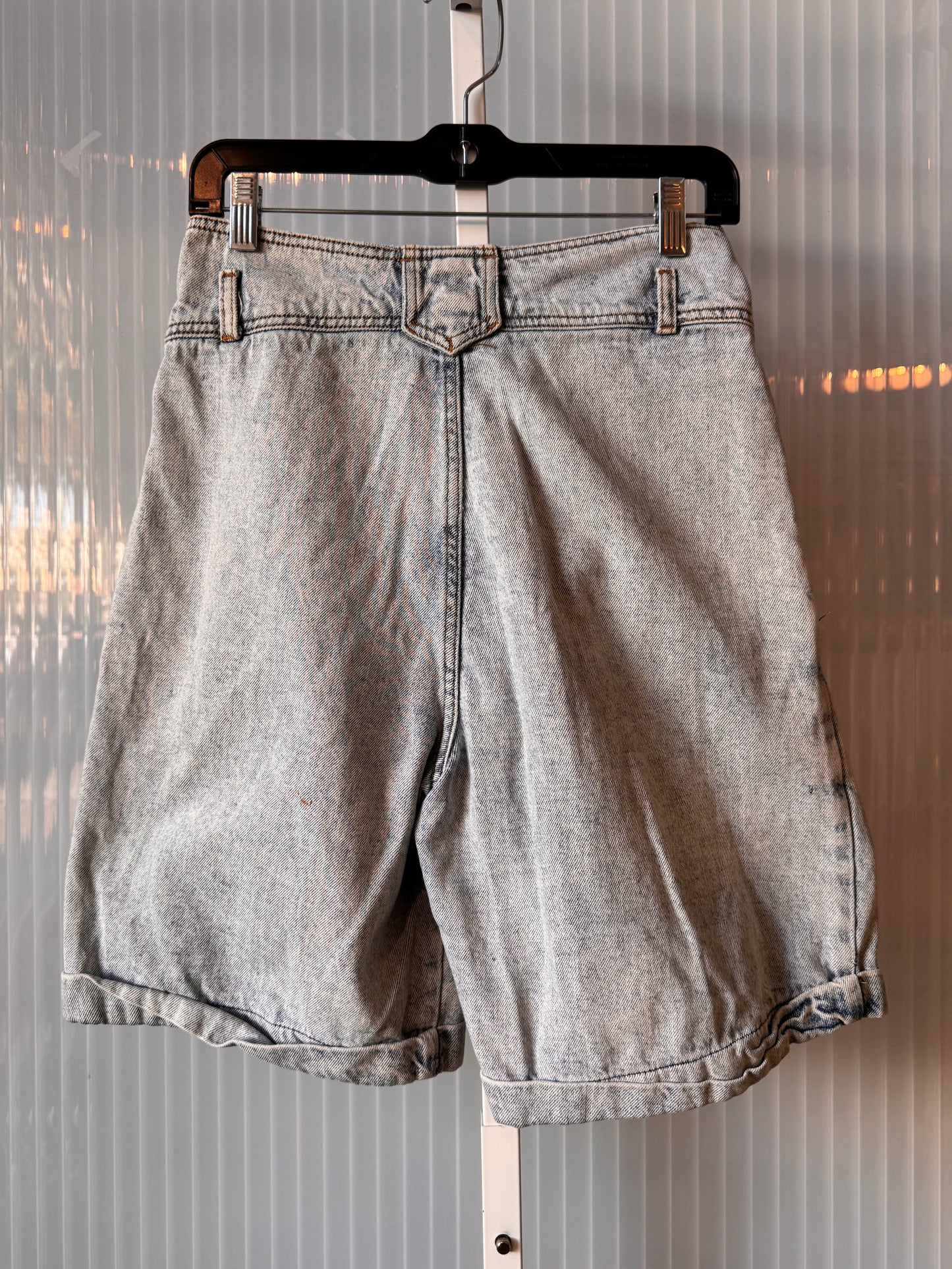 1980s Jordache Light Blue Acid Wash Denim Shorts