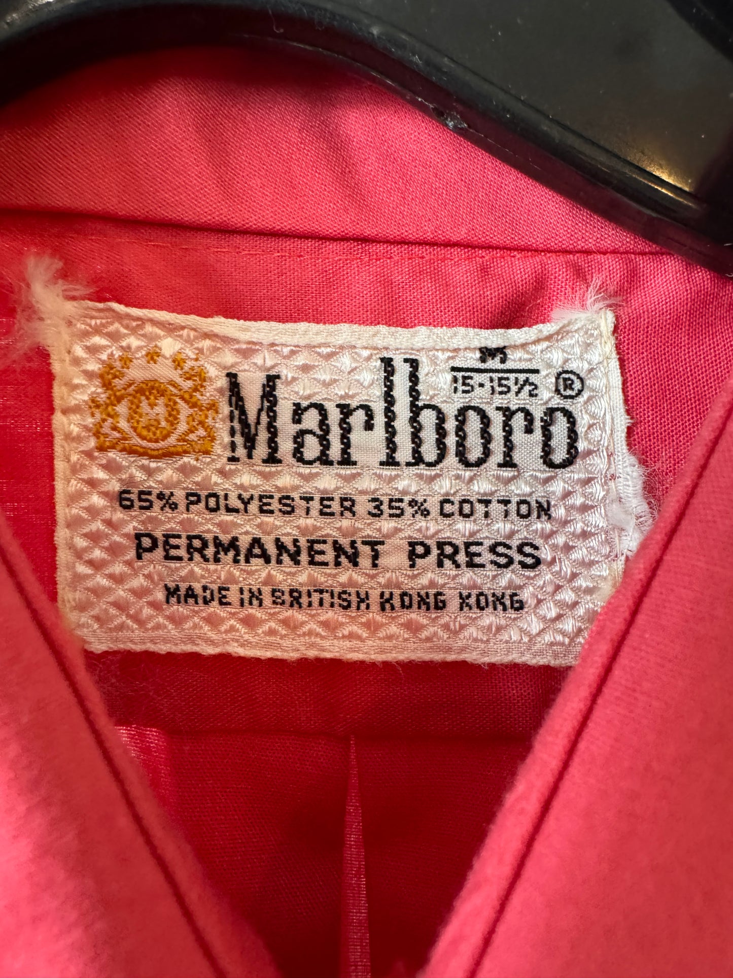 1970s Marlboro Red Button Up Shirt
