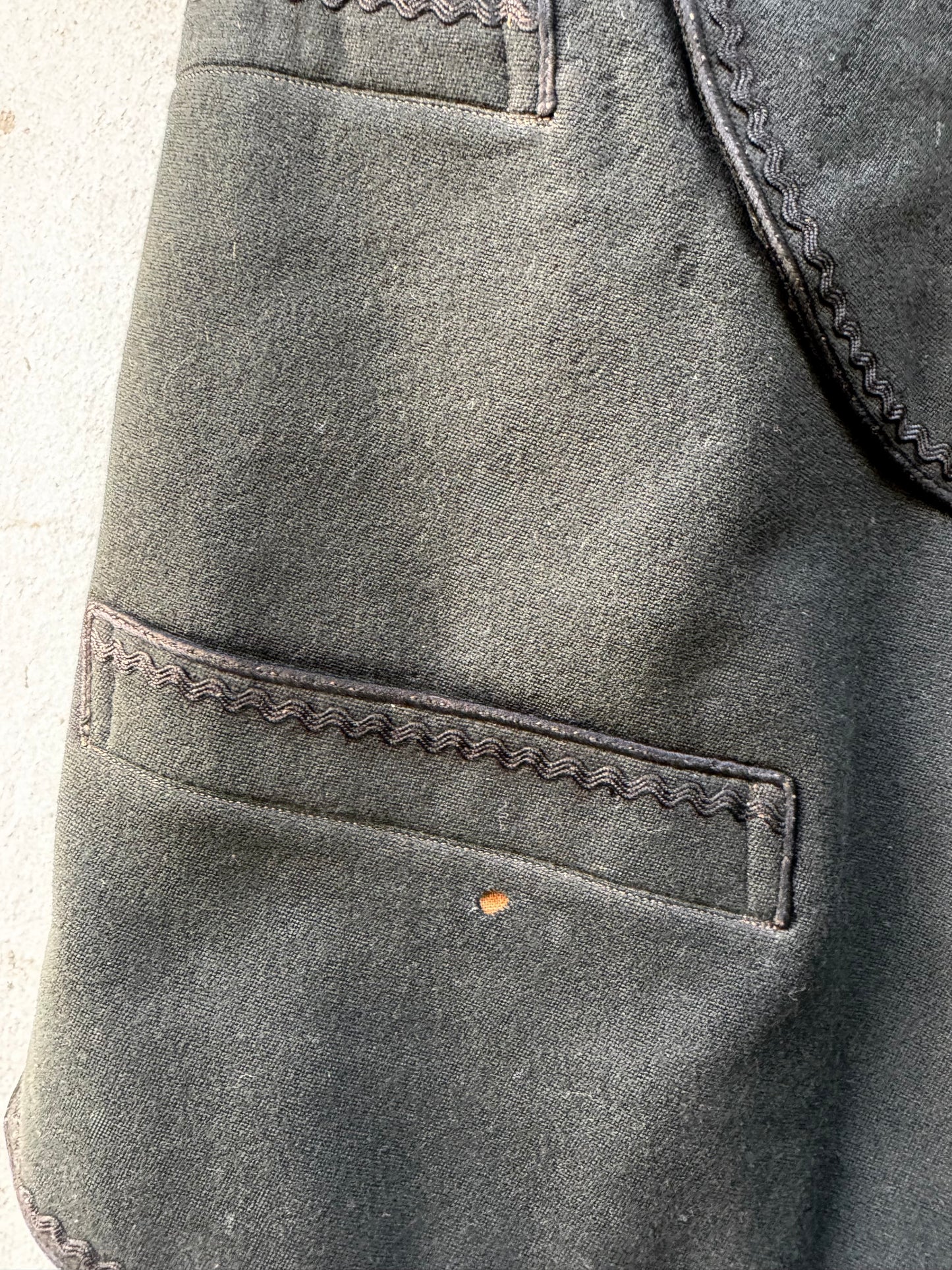 Edwardian Green & Black Tailcoat Vest & Pants Set