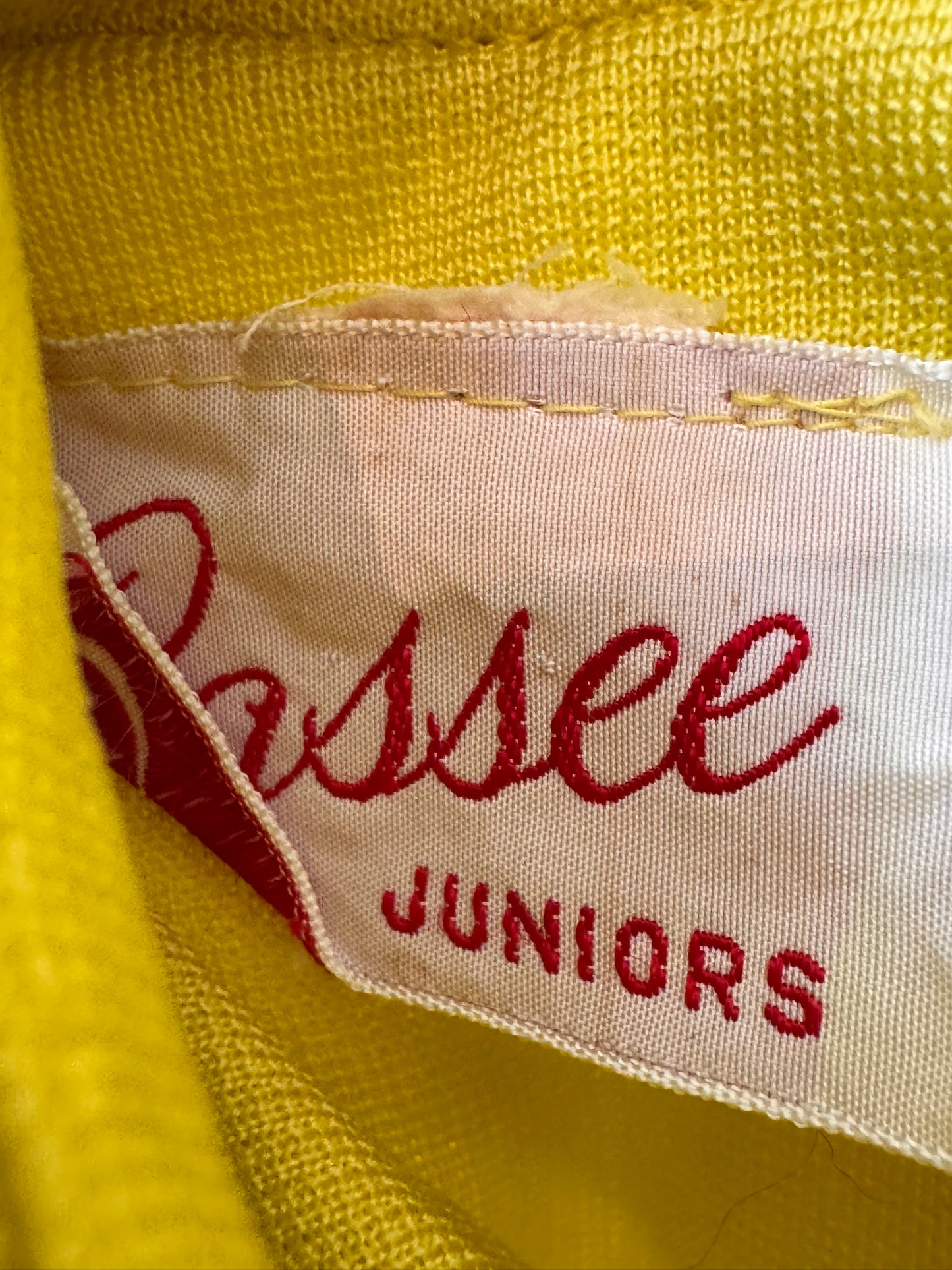 1960s Florescent Yellow Shift Dress