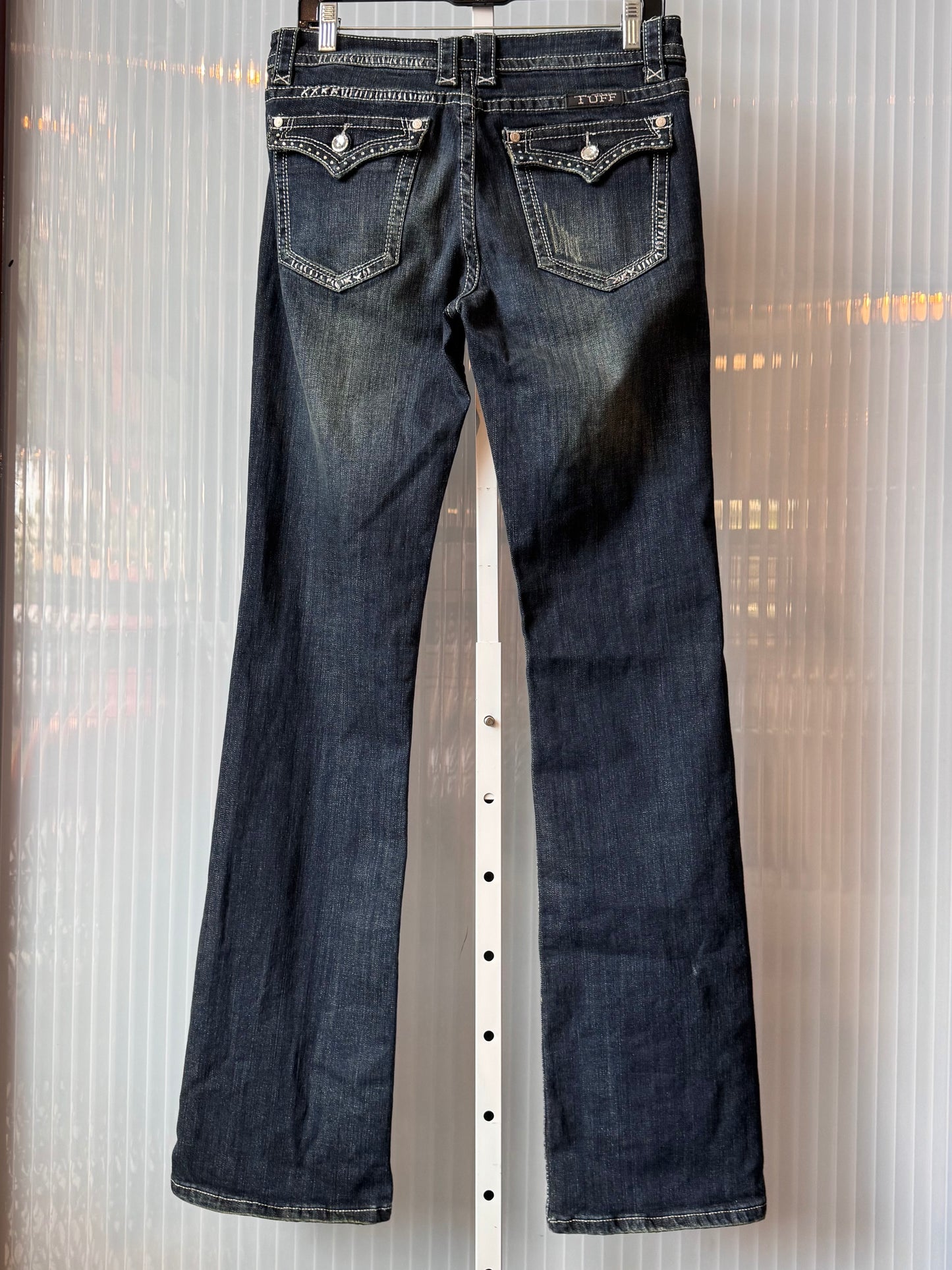 Y2K Sparkly Bedazzled Dark Blue Jeans