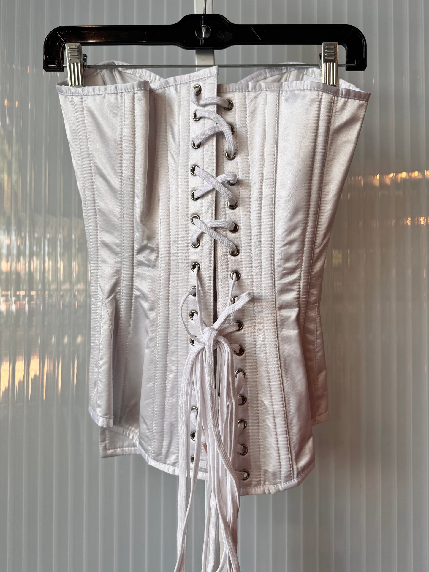 Corset Story White Satin Overbust Corset