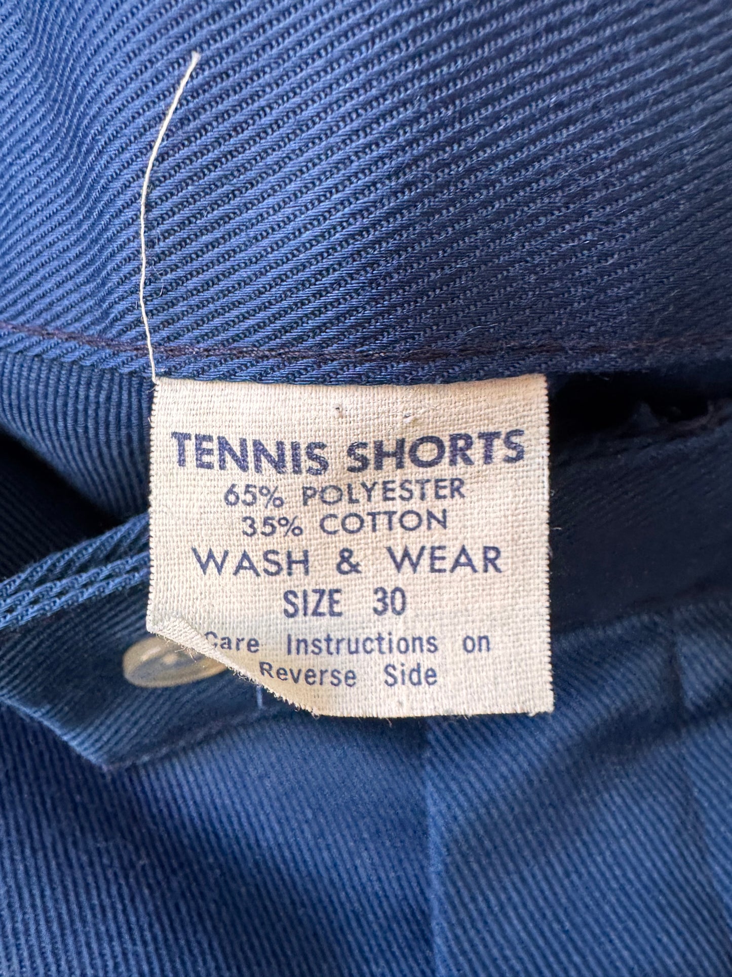 1970s Navy Blue Tennis Shorts