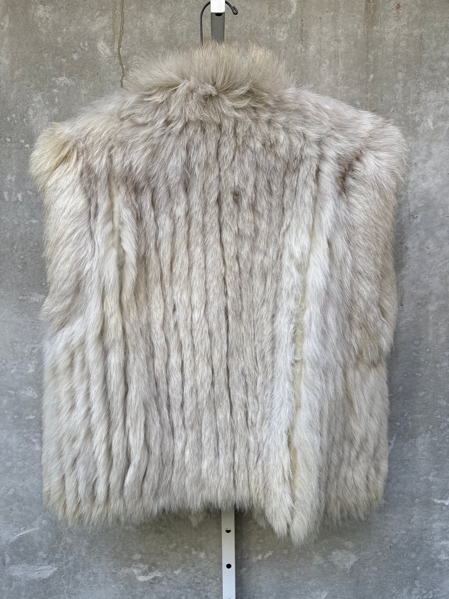 1990s White Sega Fox Fur Vest