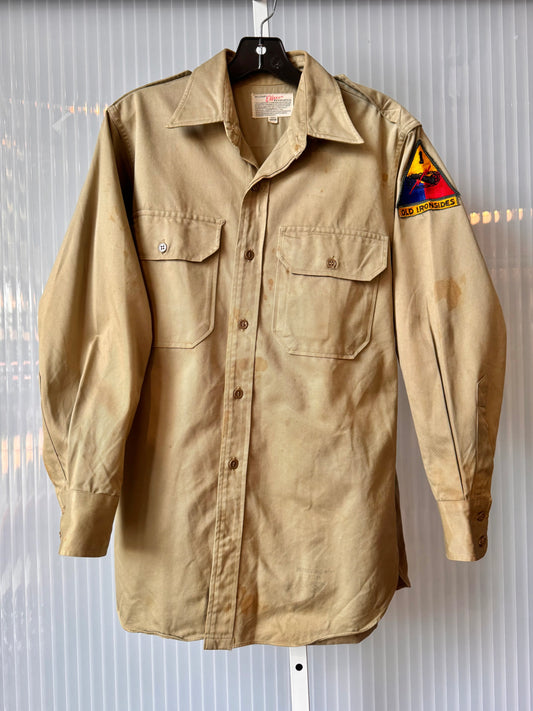 1970s Elbeco Regulation Khaki Uniform Shirt