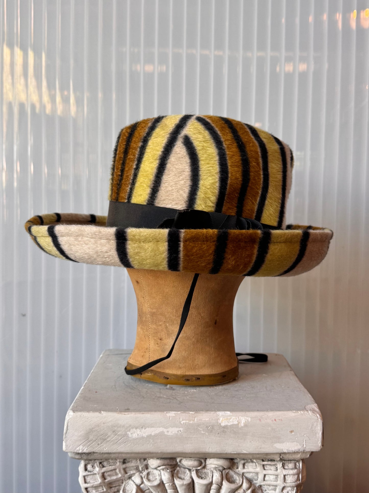 1960s Yves Saint Laurent Olive Green Hat