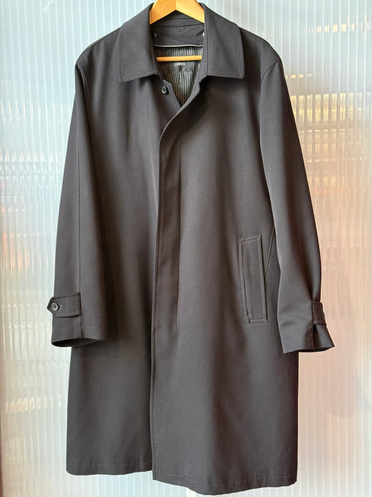 Mid-Length Black Trench Coat