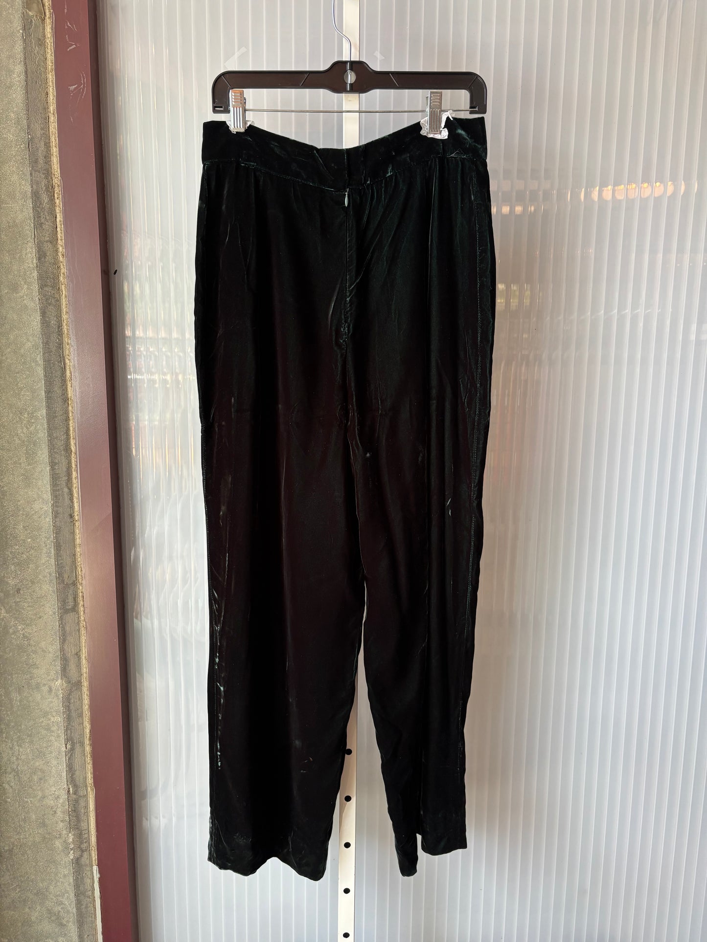 1980s Dark Green Velvet Jacket & Pants Set w/ Gold Detail