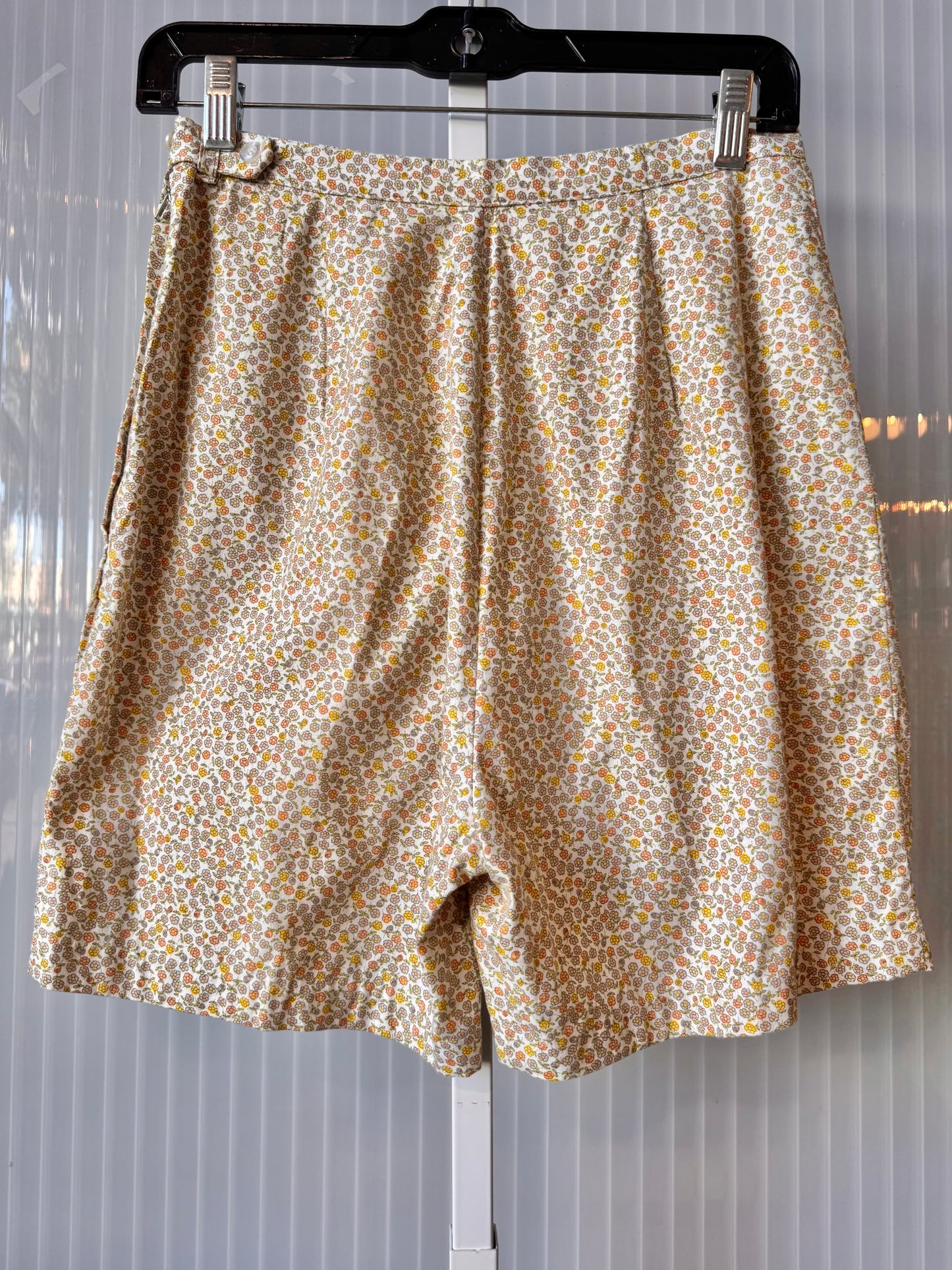1960s Taupe Floral Shorts