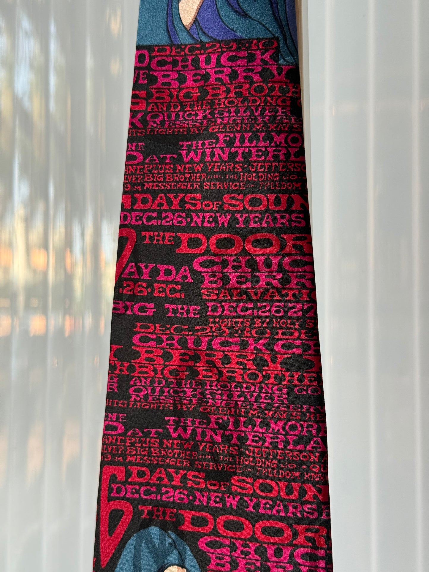1960s Mod Nouveau Fillmore Poster Tie