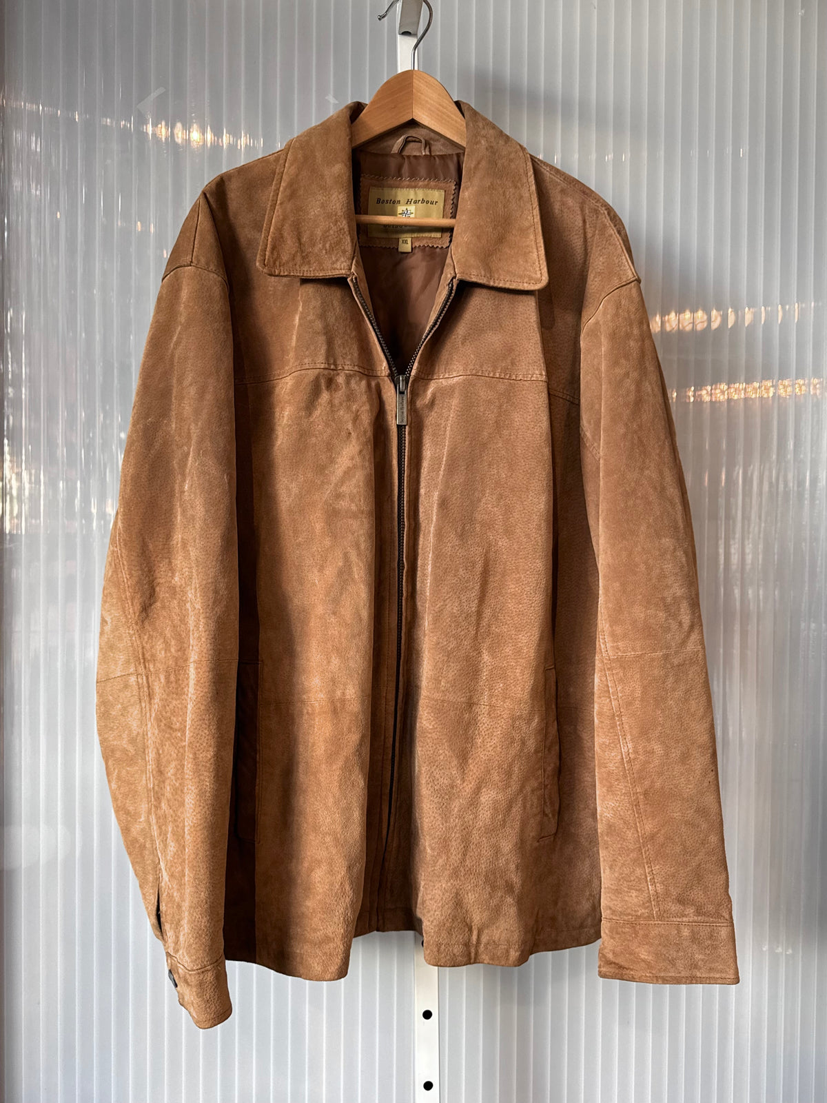 1990s Tan Suede Leather Jacket