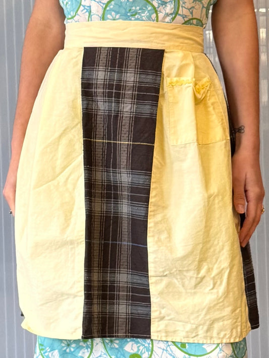 Yellow & Brown Plaid Apron