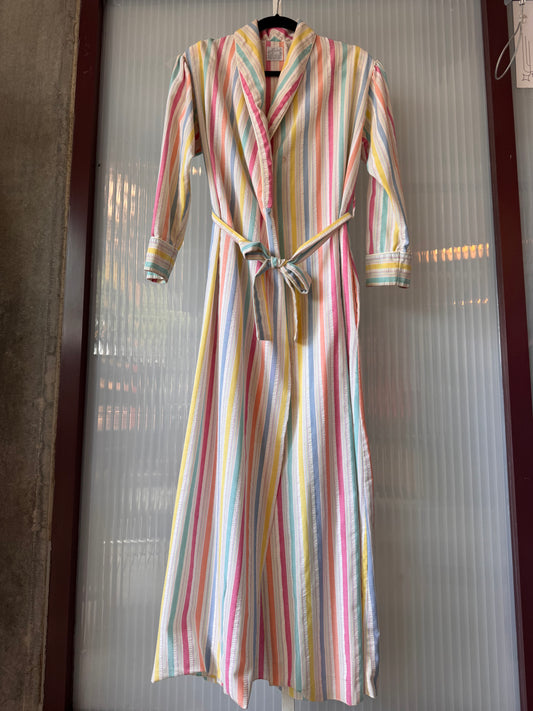 1960s Pastel Striped Robe