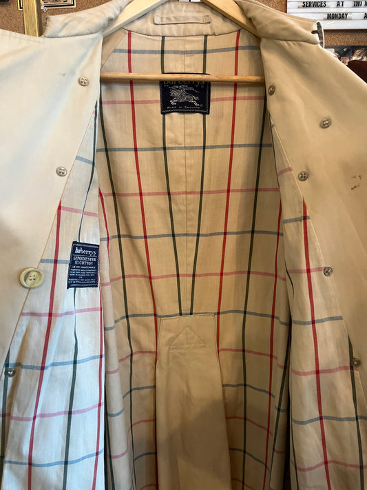1980s Burberry Khaki Trench Coat