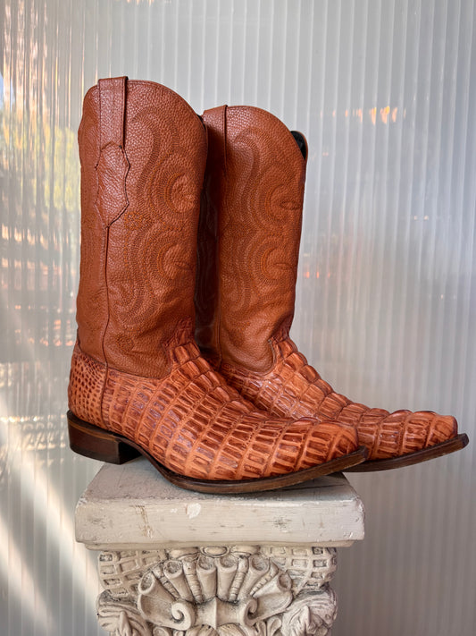 Senor Cielos Brown Alligator Boots Size 10