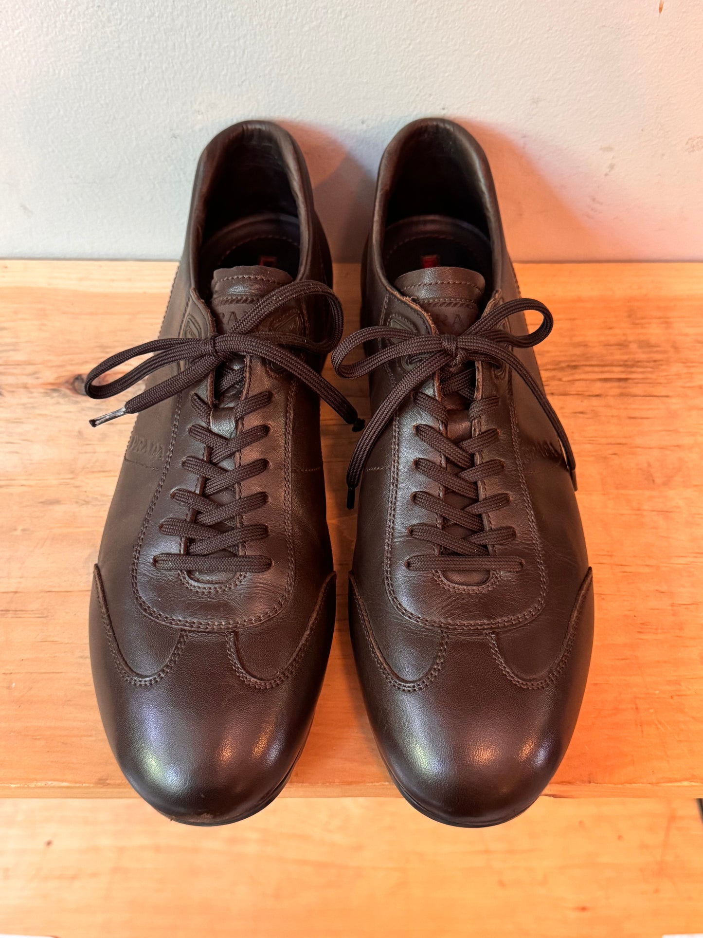 Prada Persio Lace Men's Brown Trainers