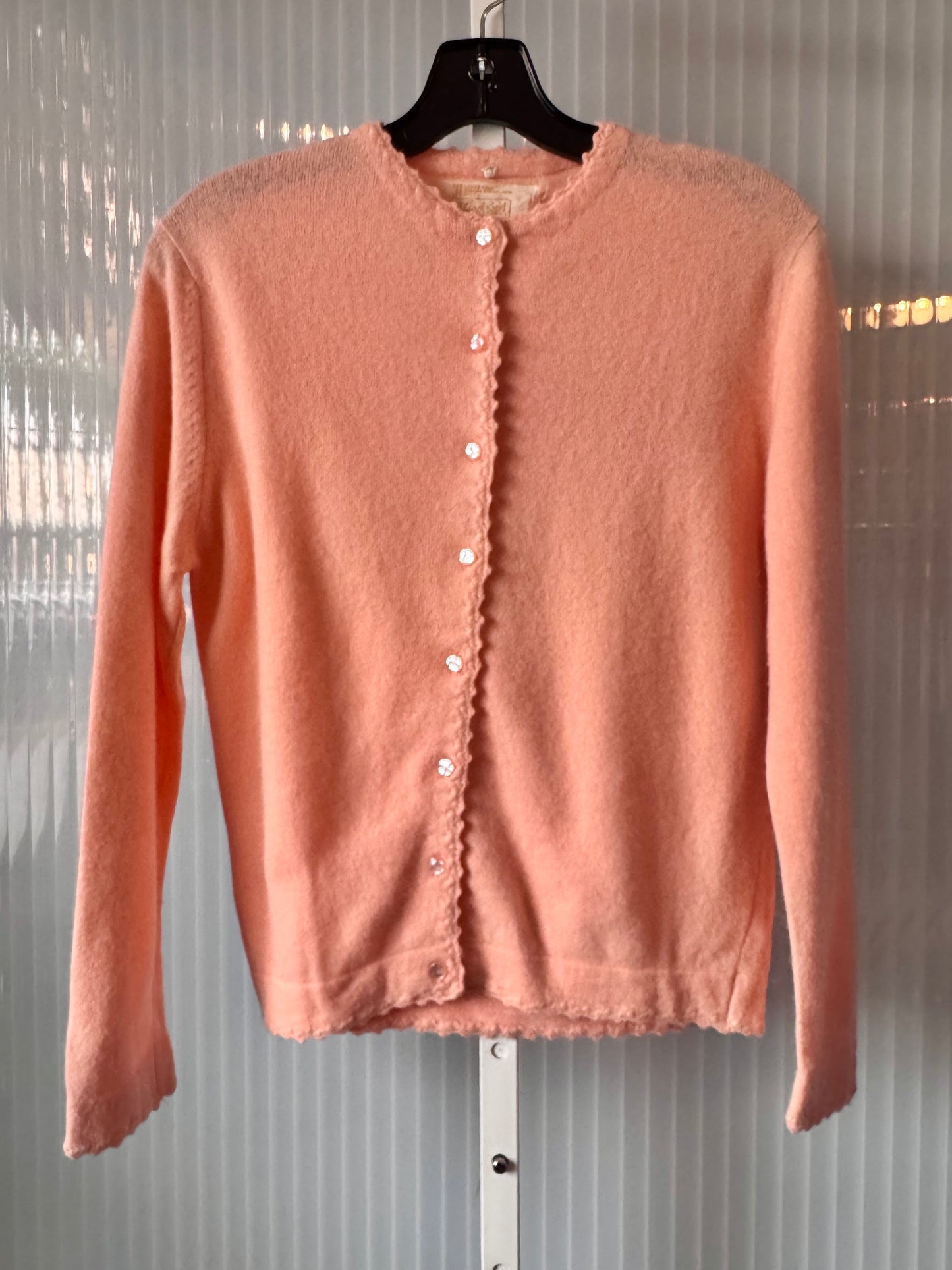 1950s Pink Wool Cardigan