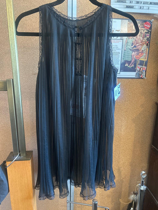 1960s Vanity Fair Black Negligee