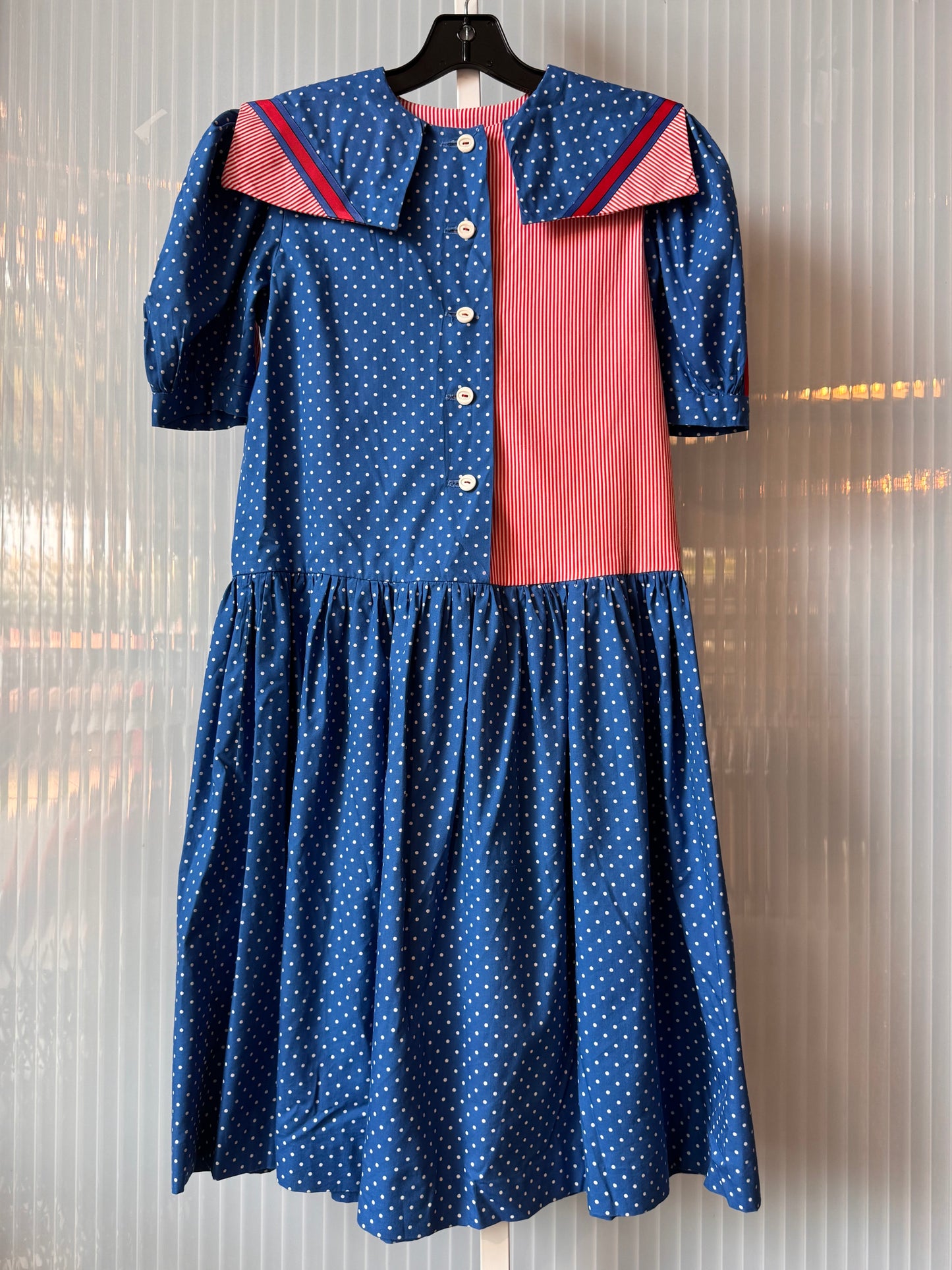 1970s Red White & Blue Americana Dress
