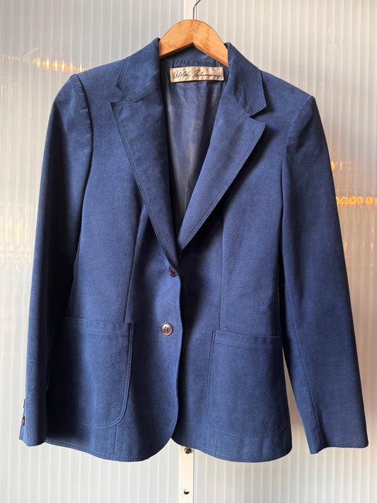 1970s Blue Suede Blazer