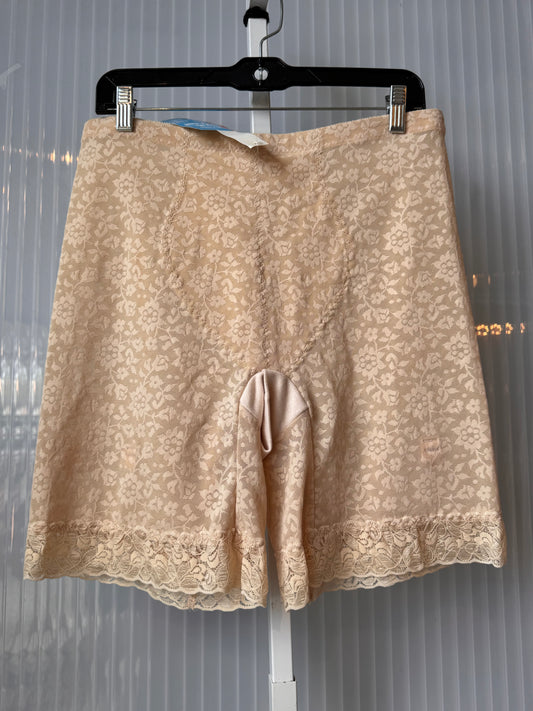 1970s Deadstock Floral Cream Shapewear Shorts