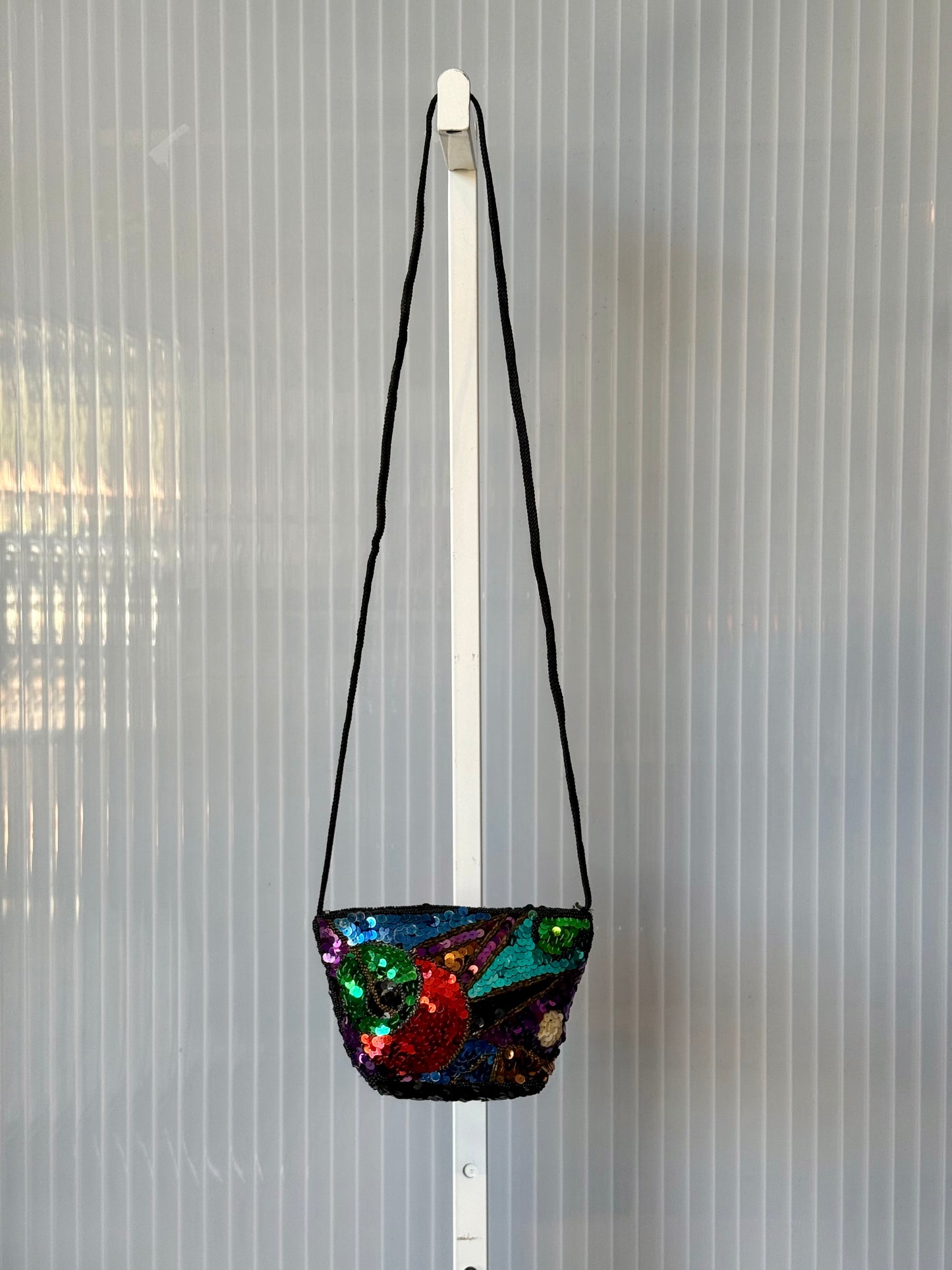 1980s Multicolor Sequin Evening Bag