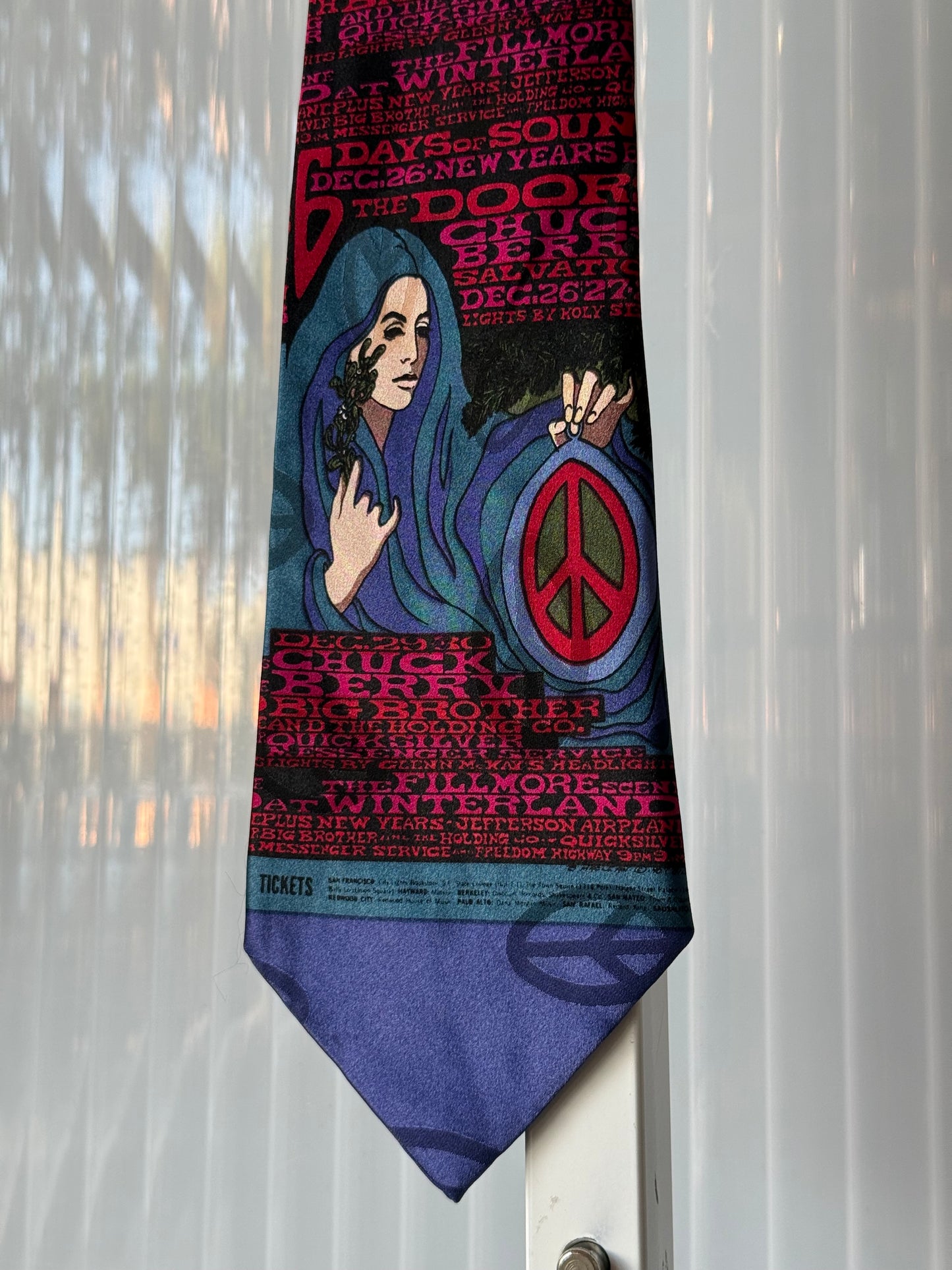 1960s Mod Nouveau Fillmore Poster Tie
