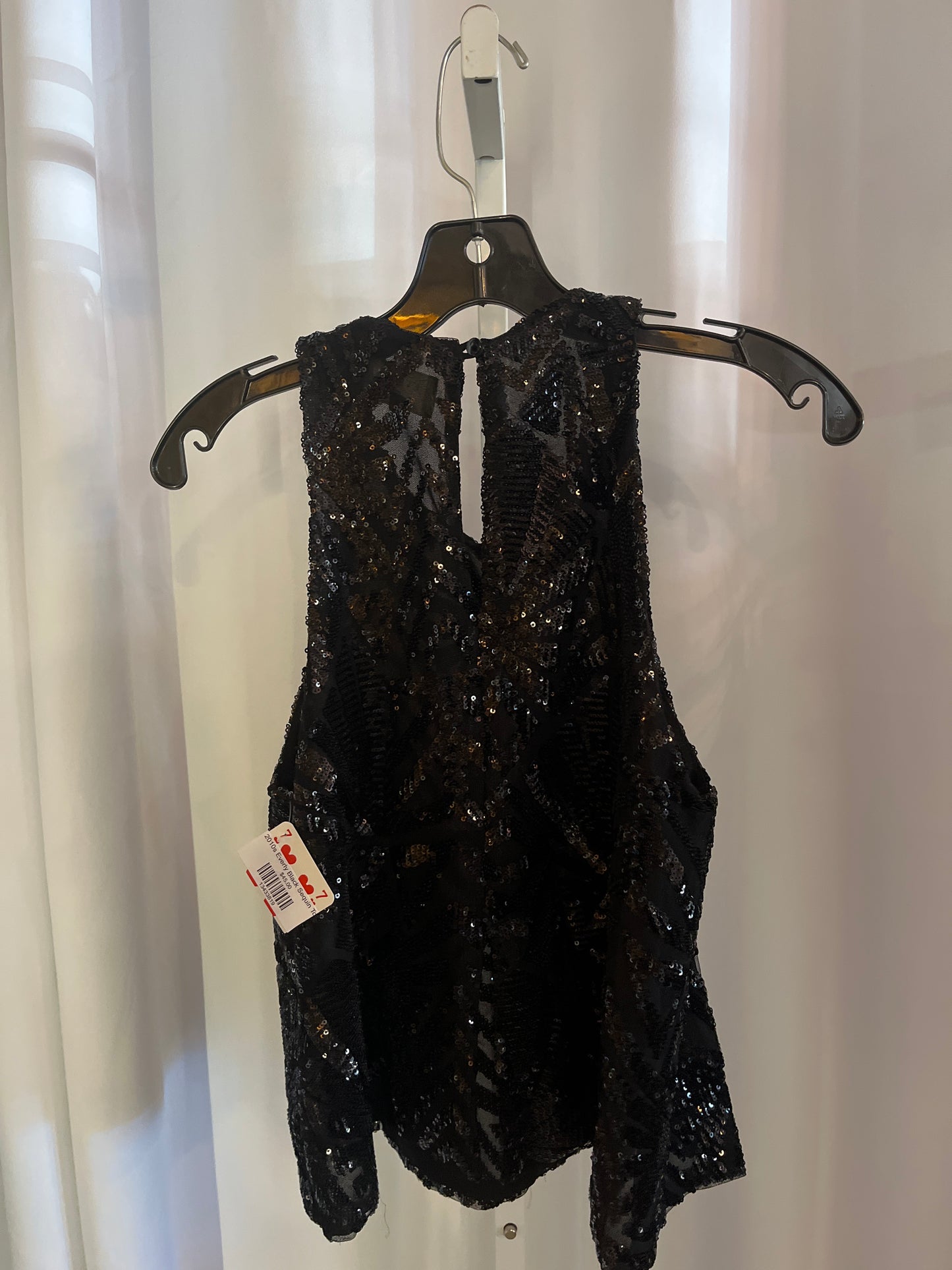2010s Everly Black Sequin Top