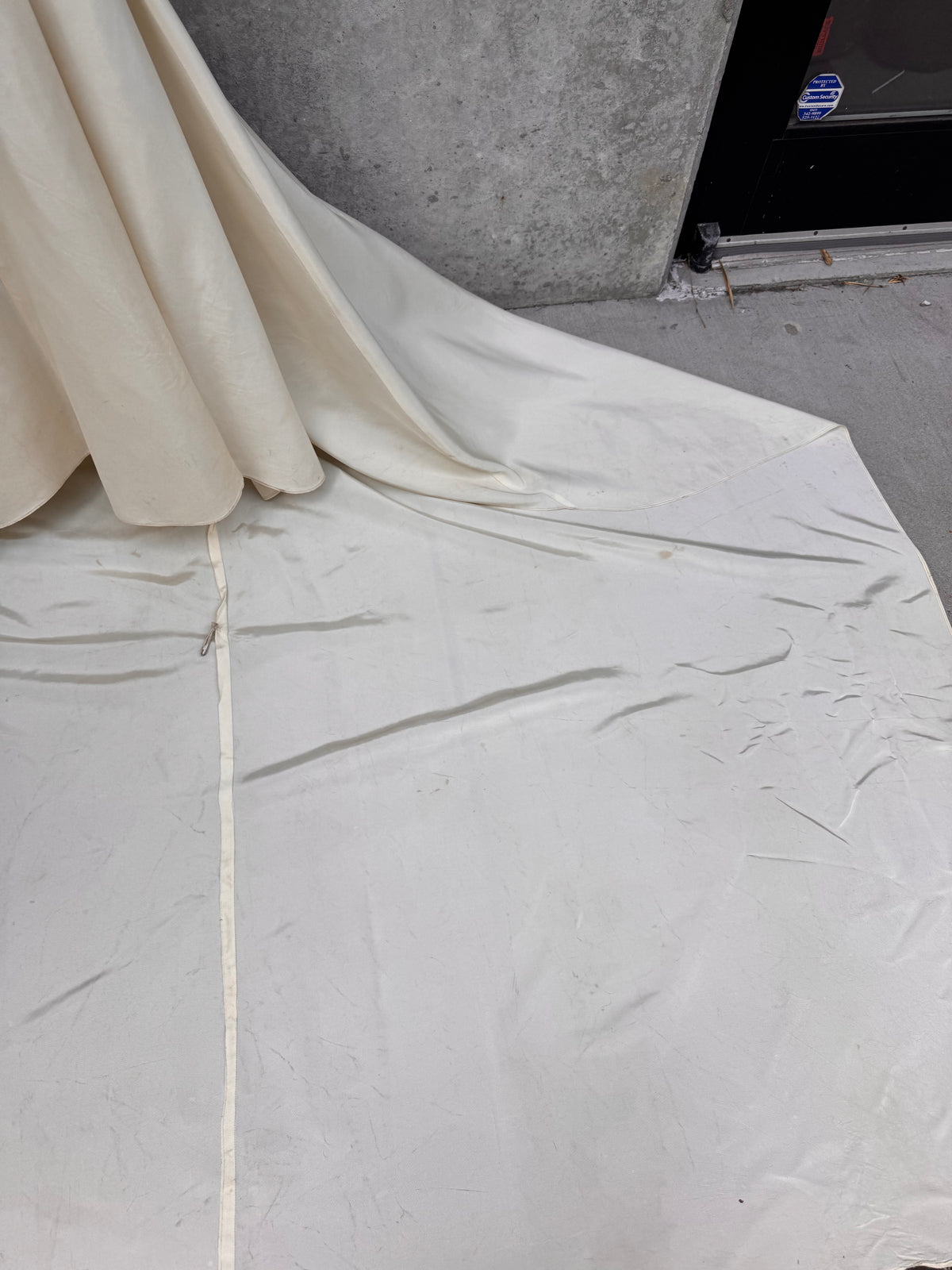 1940s Cream Bodice-Ruching Wedding Dress