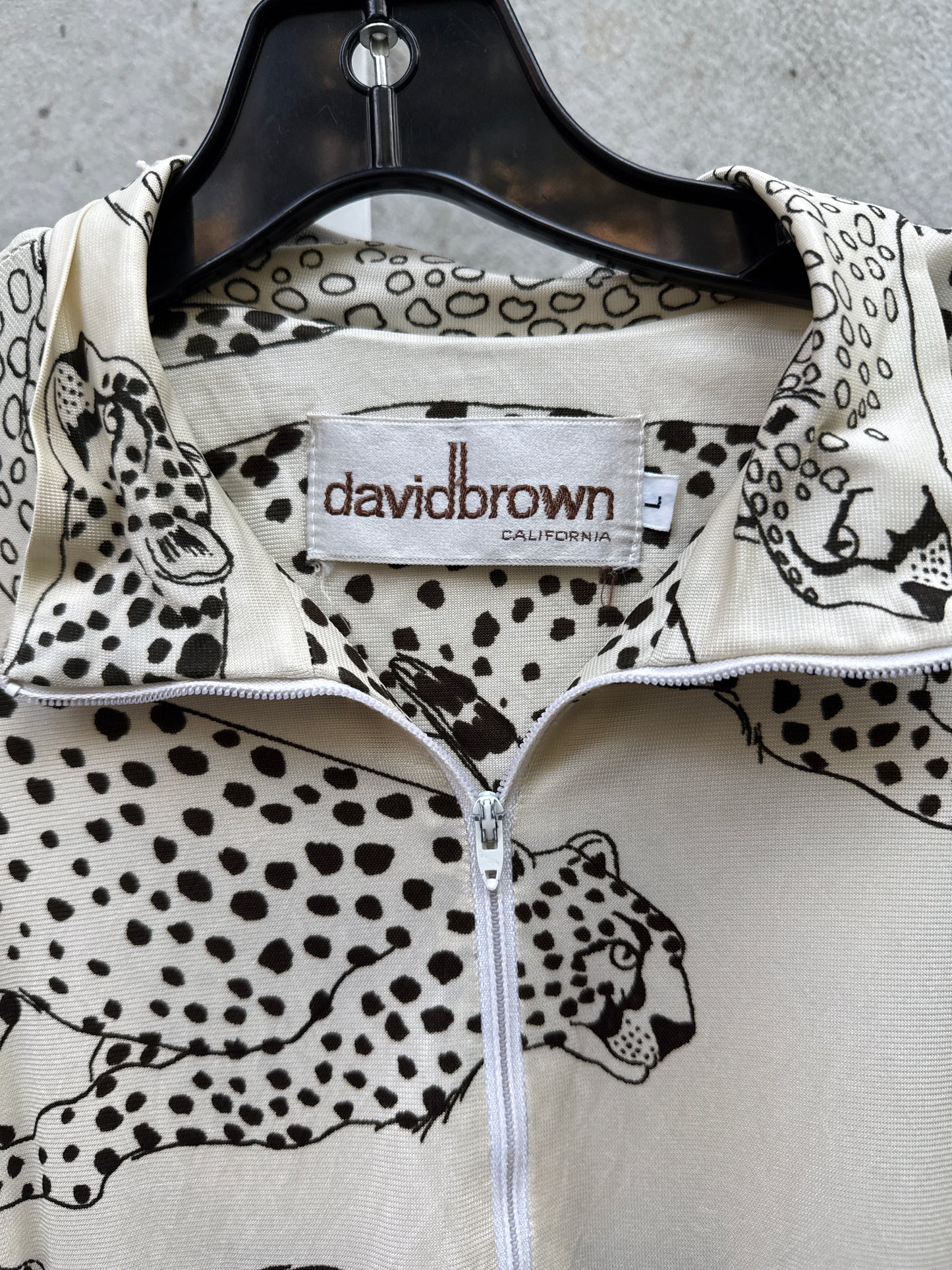 1970s Cheetah Drawing Print Loungewear