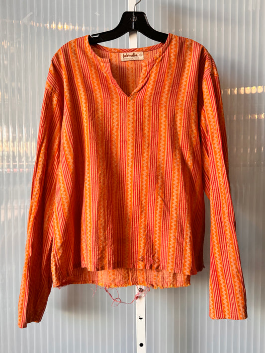 1960s Orange Indian Cotton Top