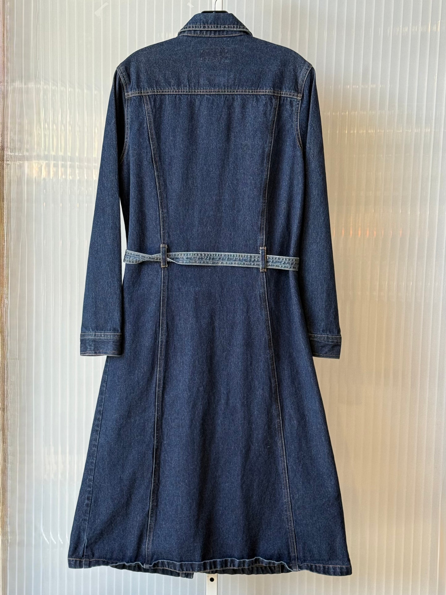 Y2K Angels Dark Blue Denim Coat Dress