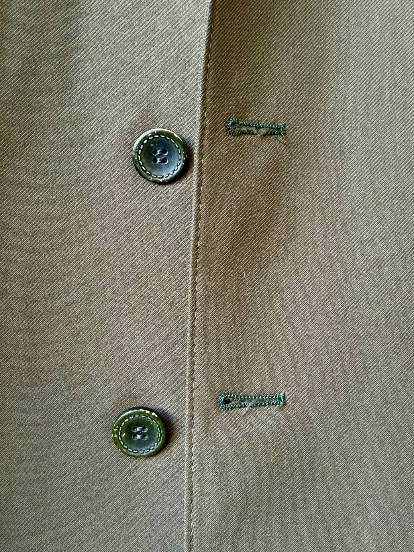 1970s Olive Green Blazer w/ Horse Lining