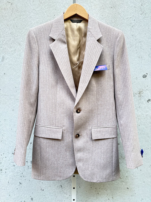 Gant Sand Colored Striped Suit Jacket with Deadstock Tags