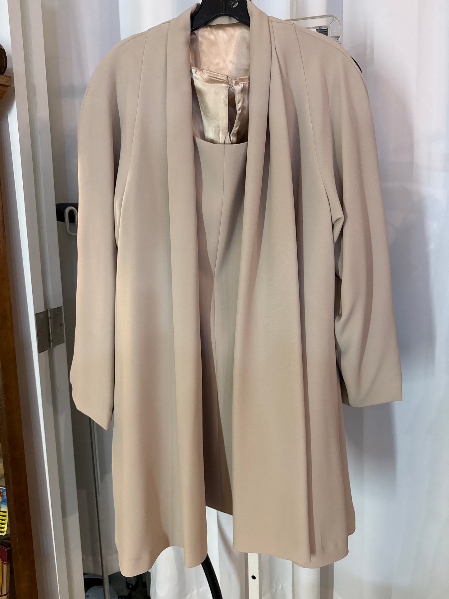 1960s Cream A-Line Dress and Coat Set