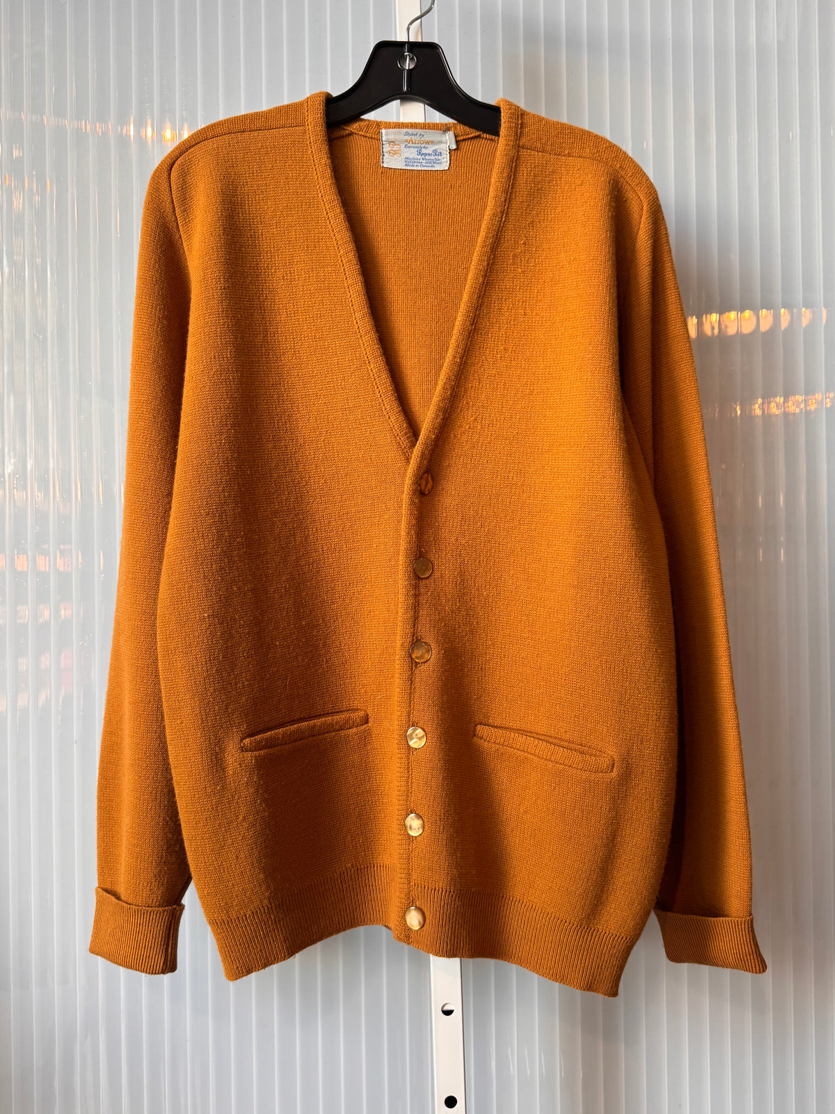 1960s Cider Orange Knit Cardigan