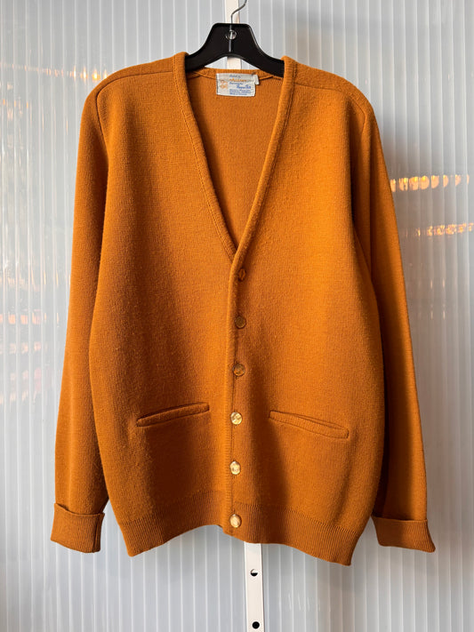 1960s Cider Orange Knit Cardigan